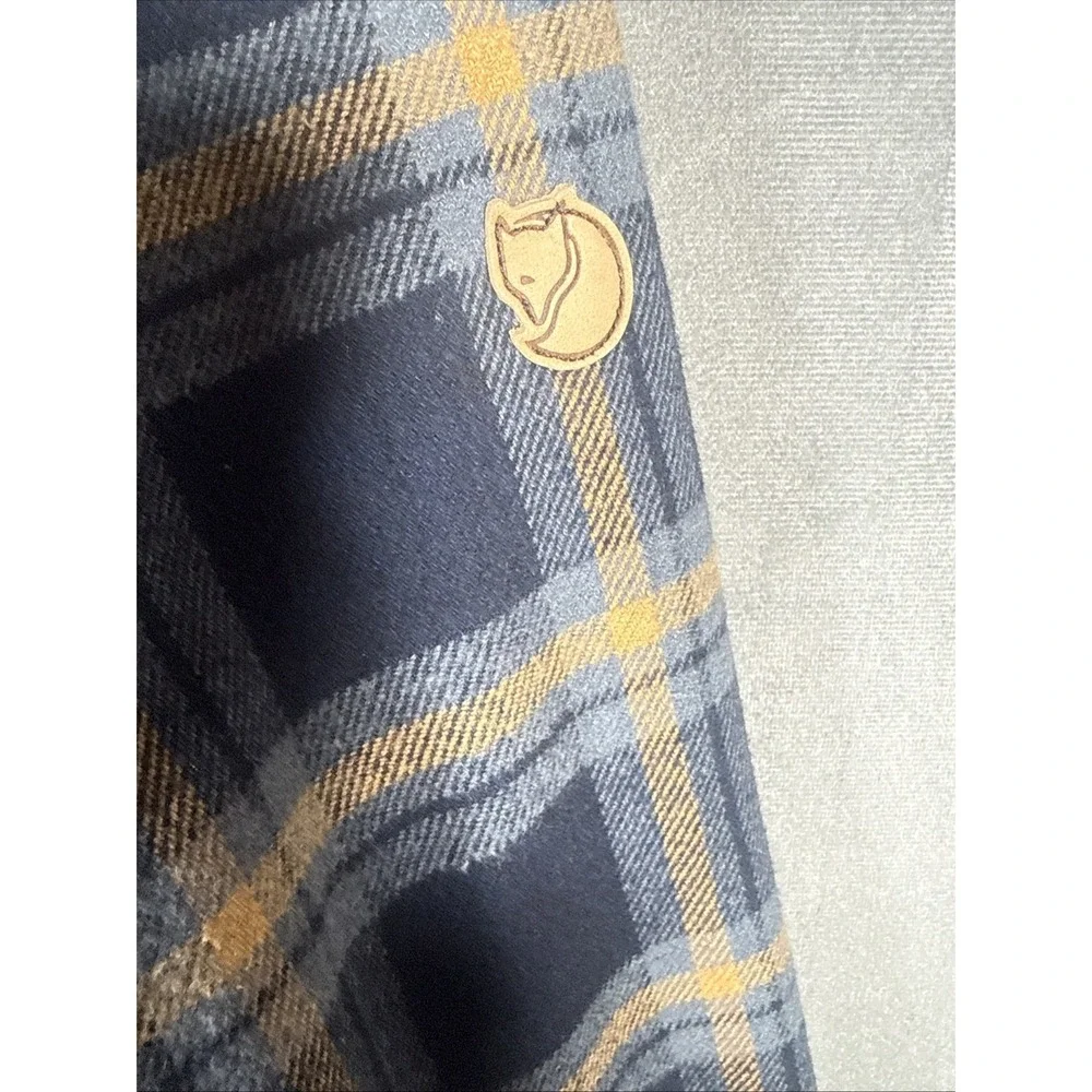 Fjallraven Ovik Heavyweight Flannel Shirt Men's XL Comfort Fit Plaid Cotton
